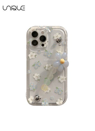 Compatible with iPhone 15 Pro Cases, Blue & White Flower Pattern Cases, Clear Phone Cases, Phone Cases with Flower Chain - Sleek and Simple Phone Cases - TPU Drop Protection - pzsku/Z7019727B3778D5D44652Z/45/_/1720771686/38dd343a-e941-4caa-aca2-60edf9b75e1a
