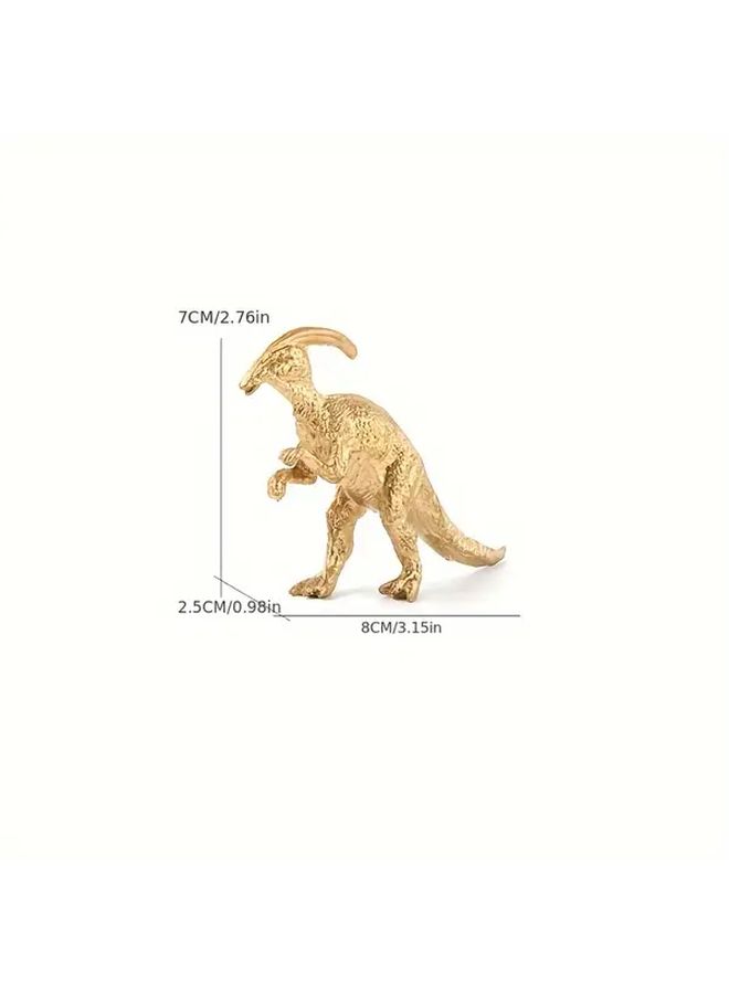 6 Pcs Mini Dinosaur Party Decorations Yellow Plastic Dinosaur Model Figurine Set Durable Themed - Image 2