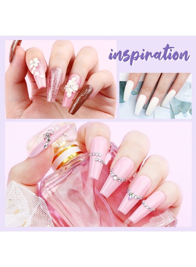 Saviland Acrylic Nail Kit With Drill For Beginners - 0.5Oz Clear White Pink Acrylic Powder And Liquid Set Acrylic Nail Brushes Professional Nails Kit Acrylic Set Home Diy Nail Extension Carving - Image 4