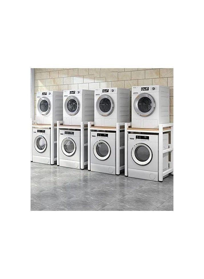 Al khayam Laundry Space with Stackable Washer and Dryer Stand - 400KG Portable Rack for Over Washer Storage - Adjustable Front Load Kit