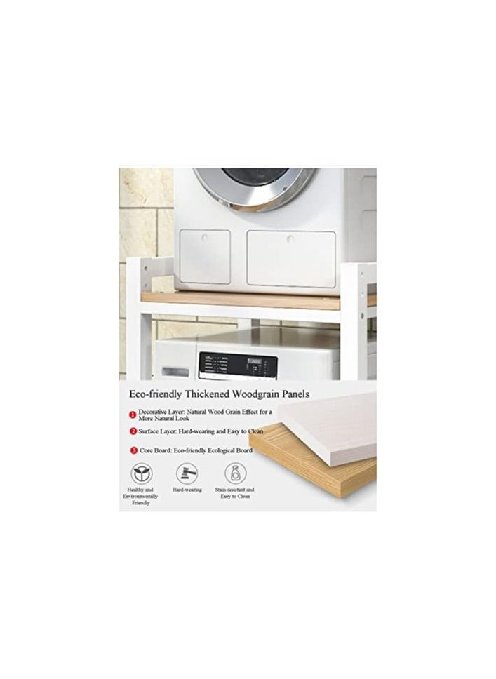 Al khayam Laundry Space with Stackable Washer and Dryer Stand - 400KG Portable Rack for Over Washer Storage - Adjustable Front Load Kit
