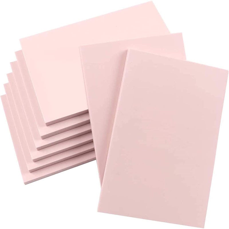 SGHUO 8pcs 4x6 Rubber Carving Blocks Soft Linoleum Block for Printmaking Rectangle Linocut Blocks Stamp Carving Tools Easy Cut Lino Blocks Crafts Making Kit Pink
