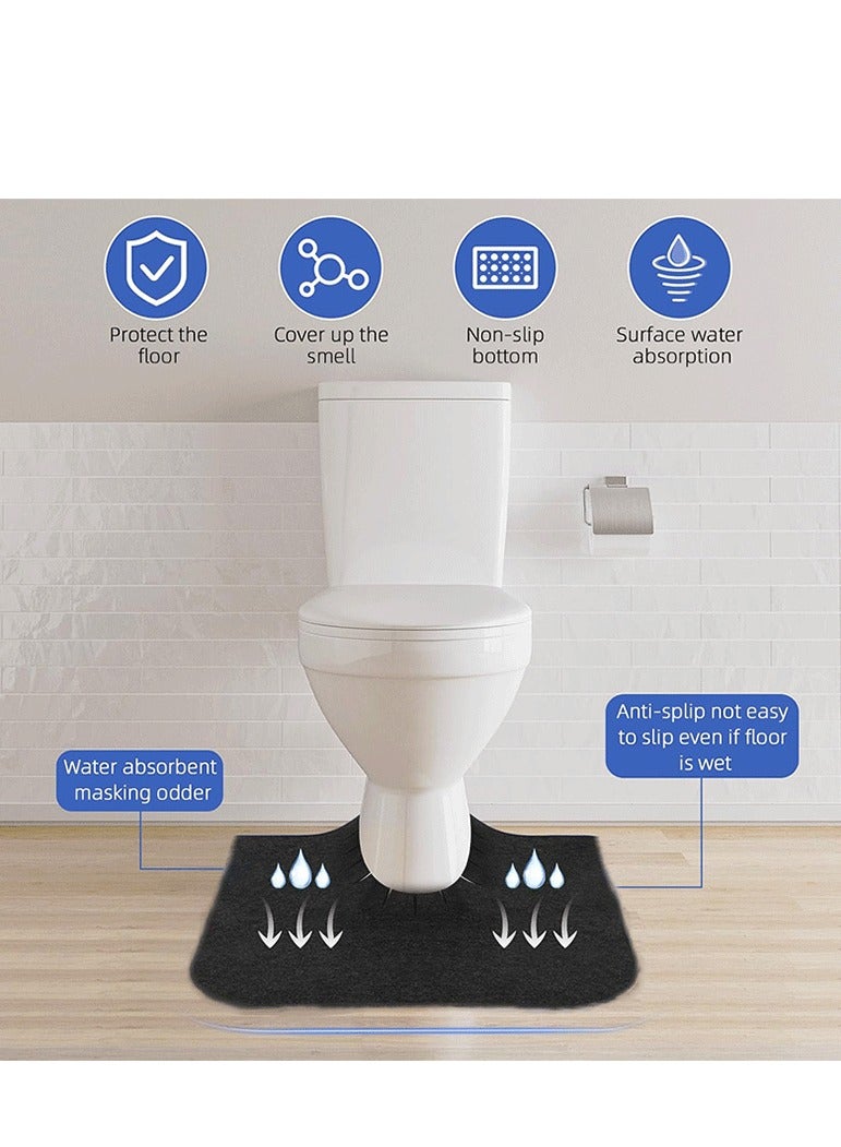 U-Shaped Washable Toilet Training Mat – Reusable Bathroom Rug, Toilet Floor Liner, Suitable for Child and Adult Toilet Training - Image 2