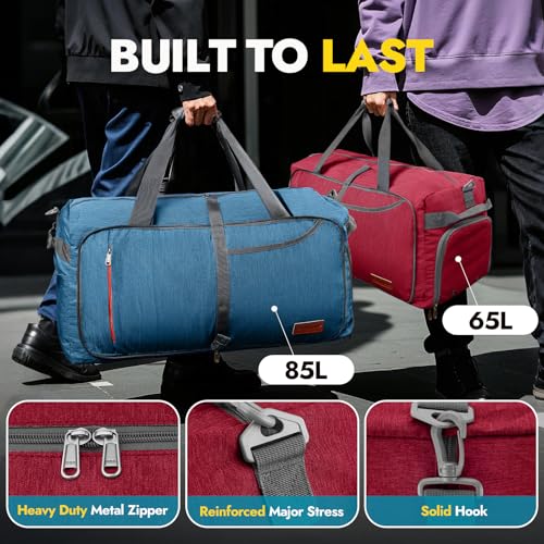 Canway 115L Travel Duffel Bag, Foldable Weekender Bag with Shoes Compartment for Men Women Water-proof & Tear Resistant - Image 5