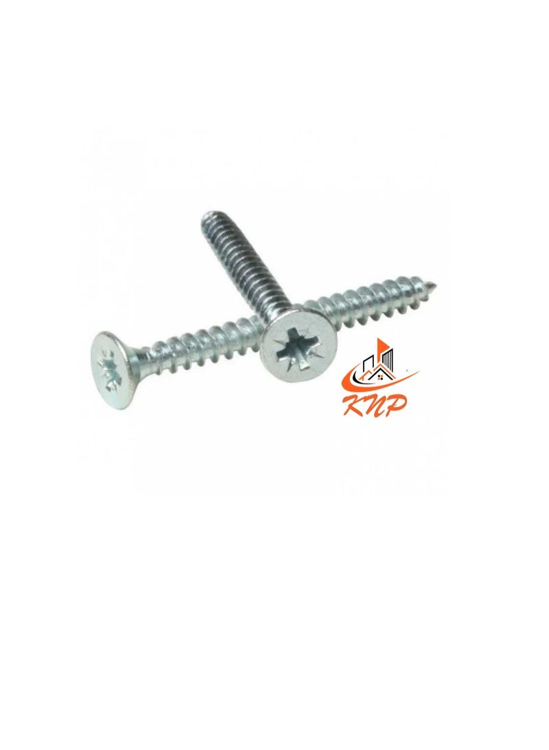 KNP KNP Steel Countersunk Head Twin thread Screws - Pack of 200 (1" x 6g) - Image 1