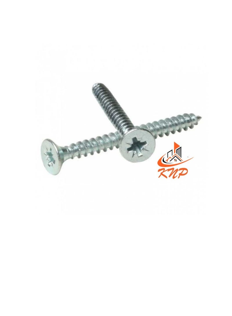 KNP KNP Steel Countersunk Head Twin thread Screws - Pack of 200 (1" x 6g) - Image 2