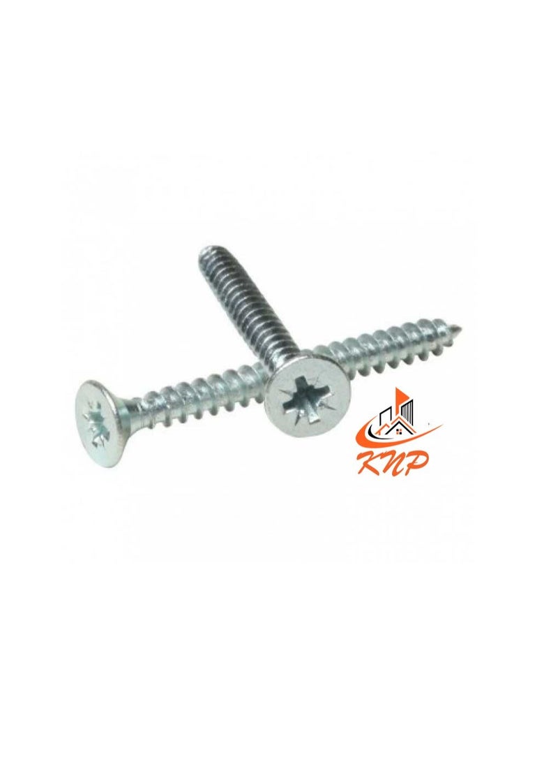 KNP KNP Steel Countersunk Head Twin thread Screws - Pack of 200 (1" x 6g) - Image 3
