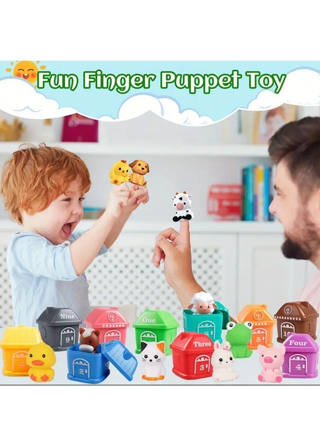 هالامودو ألعاب التعلم للأطفال الصغار عمرهم 1,2,3 سنة ، مربع حيوانات المزرعة 20 قطعة ، دمى الأصابع للطفل ، العد مونتيسوري ، مطابقة وفرز ألعاب السيارات الدقيقة ، هدية عيد ميلاد عيد الميلاد للأطفال الأولاد البنات - Image 3