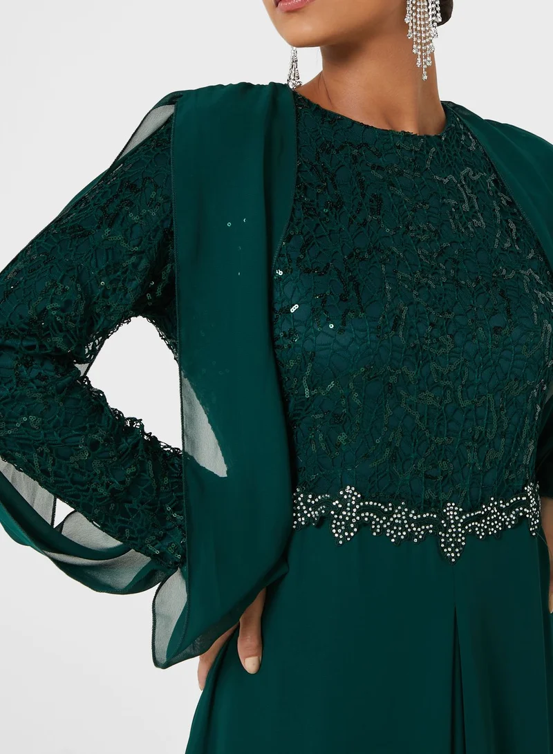 Khizana Embellished Flare Dress