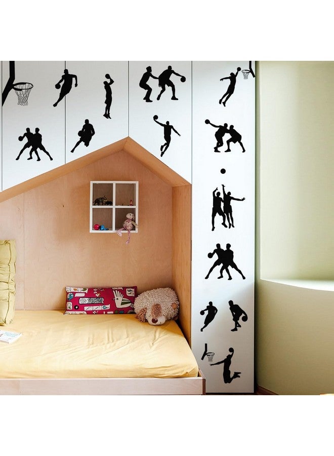WOYINIS Basketball Players Stickers Jumpman Wall Art Decor DIY Removable Sport Wall Decals for Kids Room Boys Teens Bedroom Playroom - Image 5