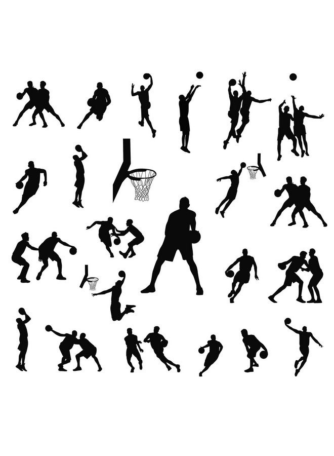WOYINIS Basketball Players Stickers Jumpman Wall Art Decor DIY Removable Sport Wall Decals for Kids Room Boys Teens Bedroom Playroom - Image 3