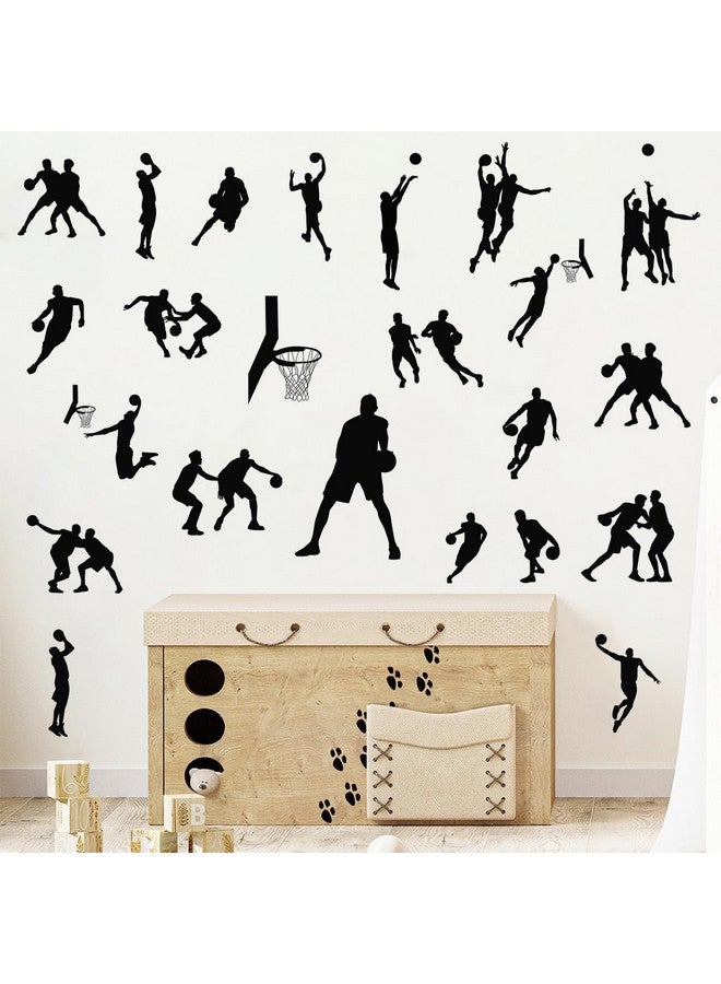 WOYINIS Basketball Players Stickers Jumpman Wall Art Decor DIY Removable Sport Wall Decals for Kids Room Boys Teens Bedroom Playroom - Image 2