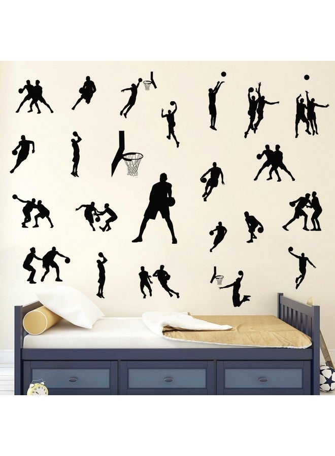 WOYINIS Basketball Players Stickers Jumpman Wall Art Decor DIY Removable Sport Wall Decals for Kids Room Boys Teens Bedroom Playroom - Image 1