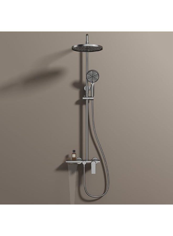 YD Luxury Rain Shower System with Handheld Shower Head and Mixer Valve, Premium Bathroom Shower Set for Modern Bathrooms, Adjustable Overhead Shower Fixture with Durable Construction - Image 3