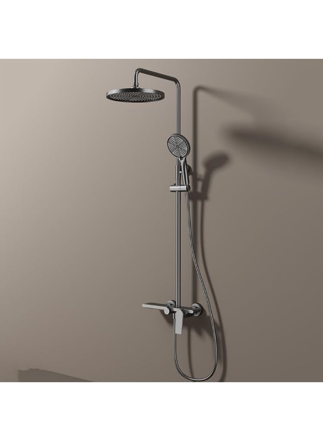 YD Luxury Rain Shower System with Handheld Shower Head and Mixer Valve, Premium Bathroom Shower Set for Modern Bathrooms, Adjustable Overhead Shower Fixture with Durable Construction - Image 2