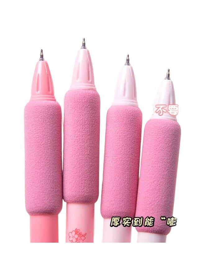 Lopet 0.5Mm Retractable Gel Pen, Stylish Design, Quick-Drying Black Ink, Signature Pen, Black Pen For Students, Carbon Pen For Middle School Students, 4 Pens, Lt-1302 - Image 1