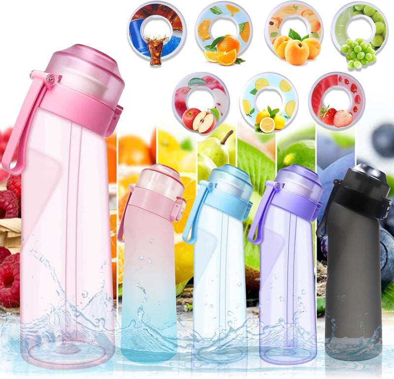 ArcShine Air Up Water Bottle – Air Up Bottle with 7 Flavored Pods Multi Colors, Fruit Scented Flavored Water Bottle for Kids, Sports and Travel 650 ml, Leak Proof - Image 1