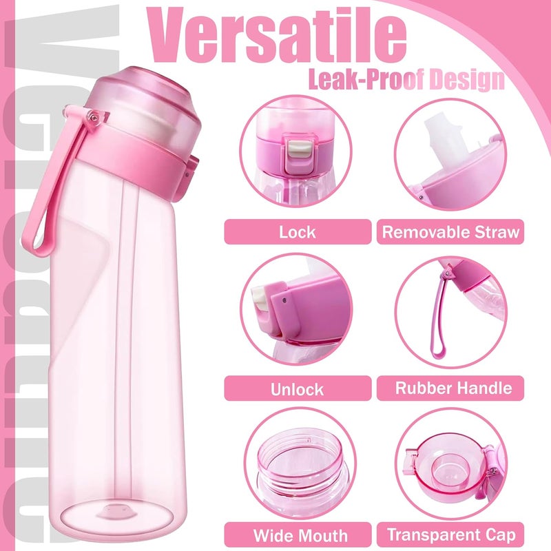 ArcShine Air Up Water Bottle – Air Up Bottle with 7 Flavored Pods Multi Colors, Fruit Scented Flavored Water Bottle for Kids, Sports and Travel 650 ml, Leak Proof - Image 5