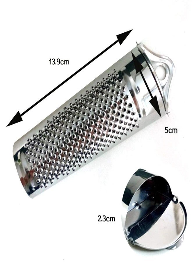 Saycker Nutmeg Grater, Stainless Steel Ginger Garlic Hand Held Nutmeg Grinder with Container Planer Lemon Zester Tool for Kitchen Cheese Citrus Fruits Garlic Nut - Image 2