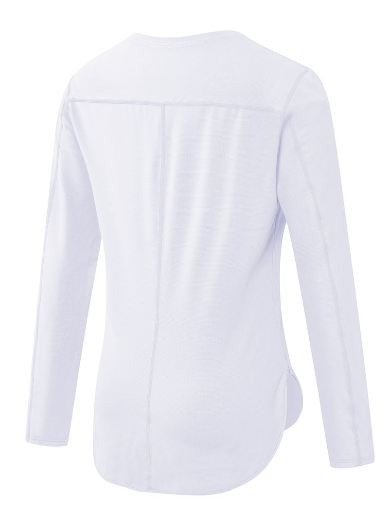 Loquat Women Quick Dry Breathable Long Sleeve Shirt White  - Image 2