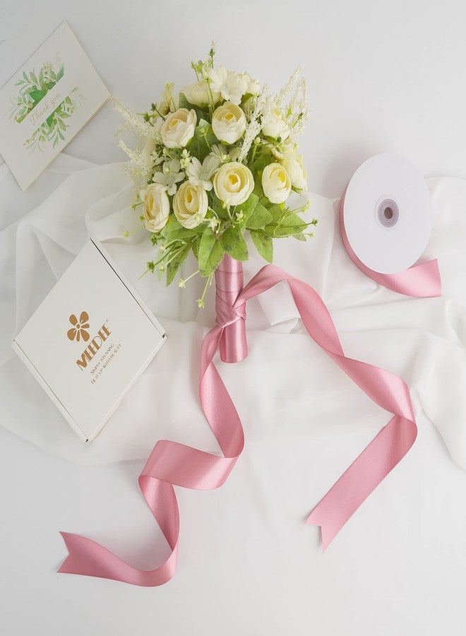 MEEDEE Mauve Rosy Satin Ribbon 1-1/2 Inch Rose Pink Ribbon Lux Double Faced Satin Ribbons by 50 Yards Pink Polyester Satin Ribbons for Crafts, Weddings, Flower Bouquet, Holiday Decorating - Image 4