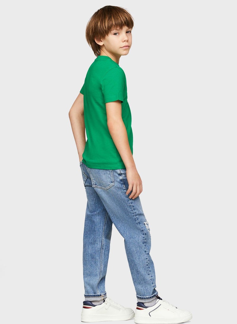 TOMMY HILFIGER Kids Text Print T-Shirt - Image 2
