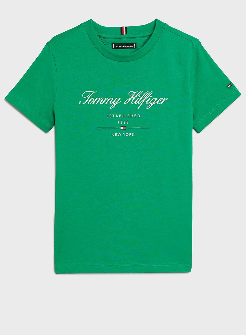 TOMMY HILFIGER Kids Text Print T-Shirt - Image 5