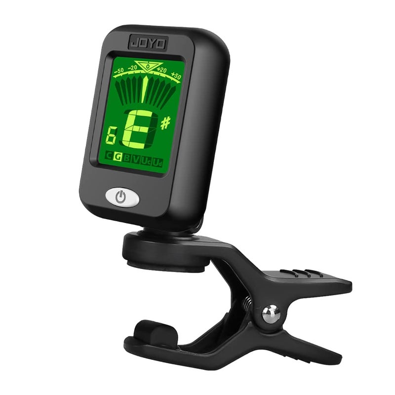 JOYO Clip on Tuner Digital Electronic Tuner for Guitar, Bass, Ukulele, Violin, Mandolin, Banjo Acoustics Calibration Tuner (JT-09) - Image 1