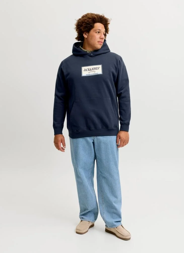 JACK & JONES Sky Captain Plus Size Graphic Pullover Sweatshirt for Men | Best Price UAE