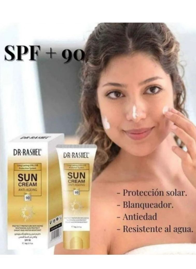 RASHELL Anti-ageing and whitening sun cream SPF90 60g  - Image 1
