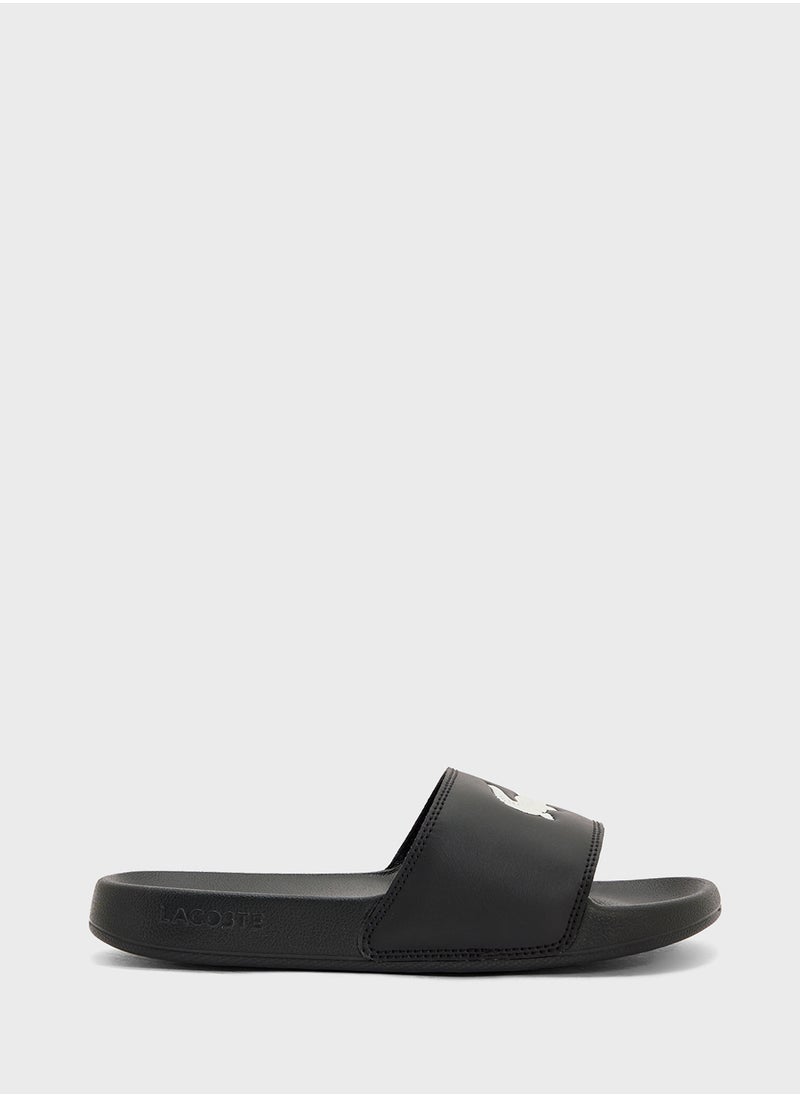 LACOSTE - Slides Serve Slide 0.0 Single Strap Flip Flops - Image 1