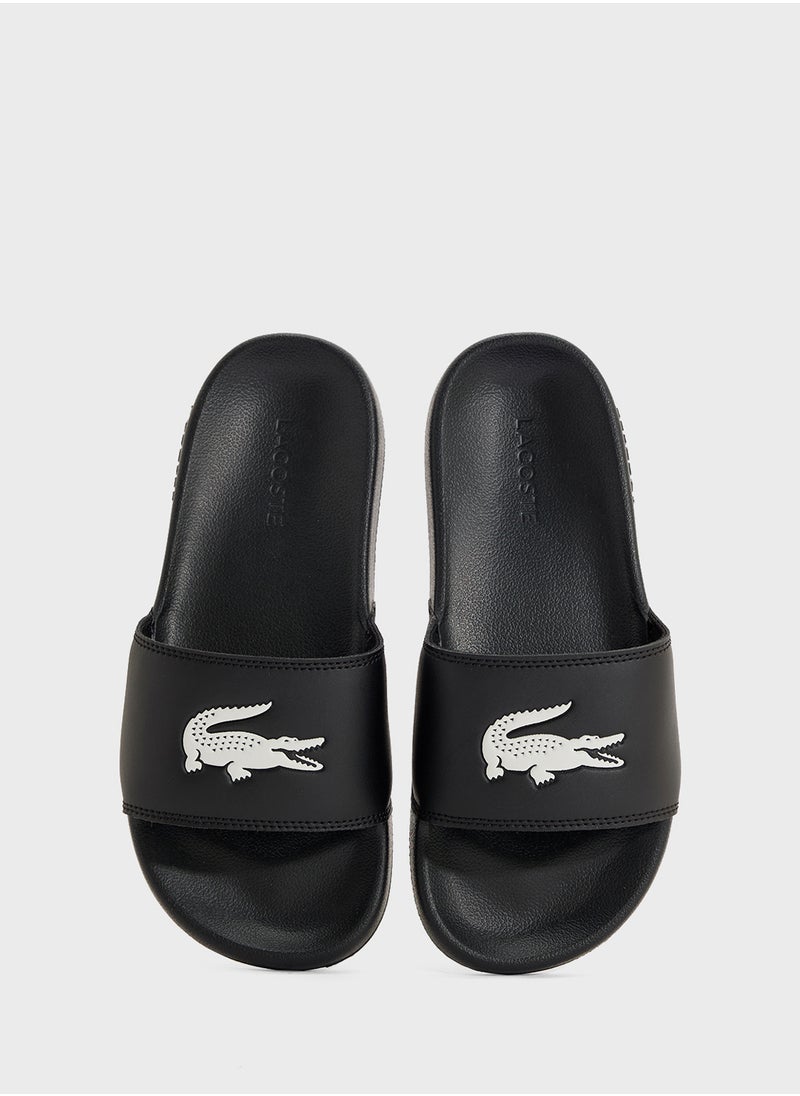 LACOSTE - Slides Serve Slide 0.0 Single Strap Flip Flops - Image 1
