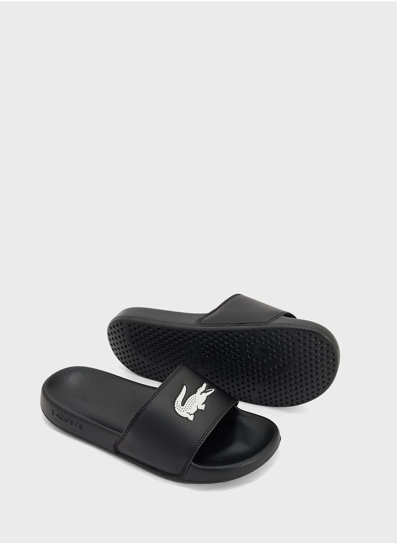 LACOSTE - Slides Serve Slide 0.0 Single Strap Flip Flops - Image 1