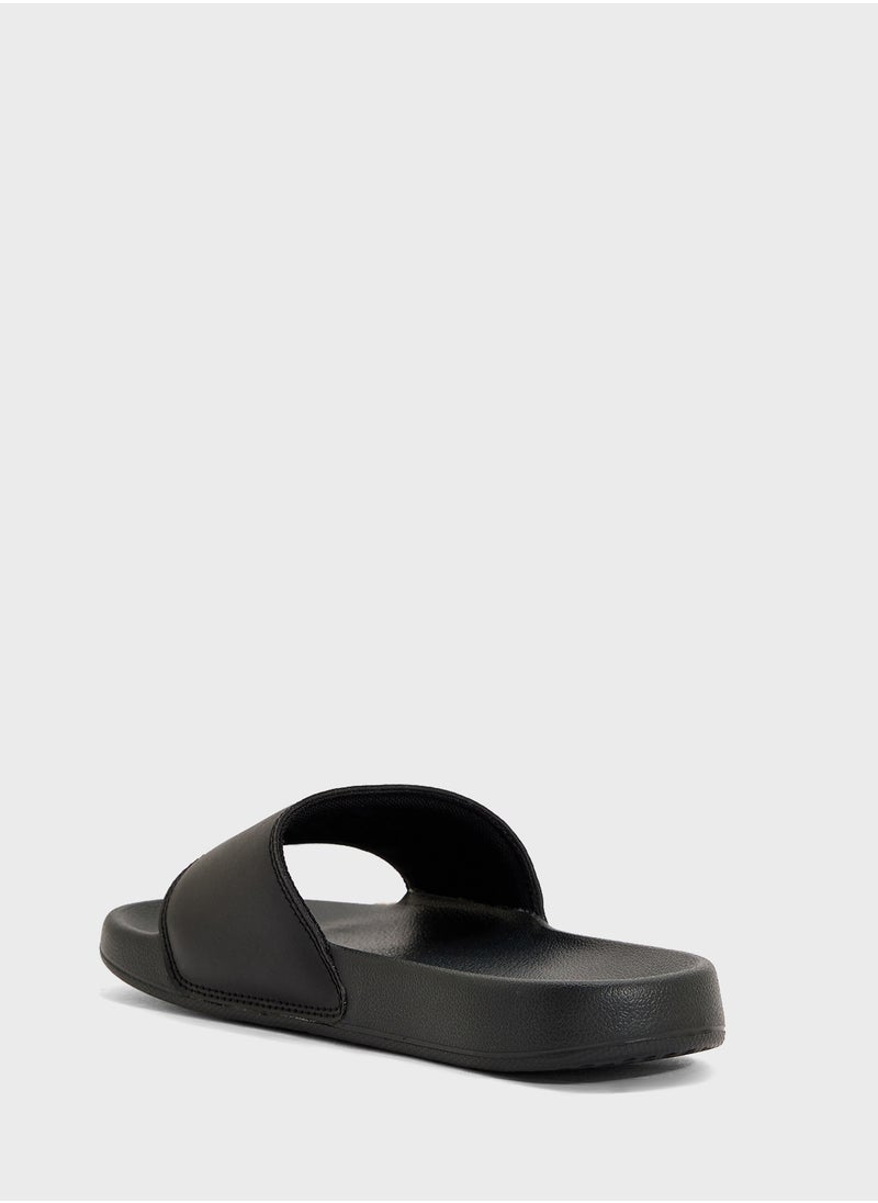 LACOSTE - Slides Serve Slide 0.0 Single Strap Flip Flops - Image 1