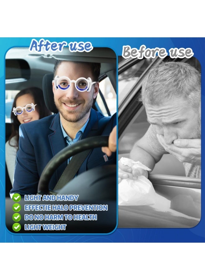 Motion Sickness Glasses, Ultra-Light Anti Nausea Vertigo Glasses, Unisex Relieve Carsickness Airsickness Seasickness Glasses for Adults Children - Image 5