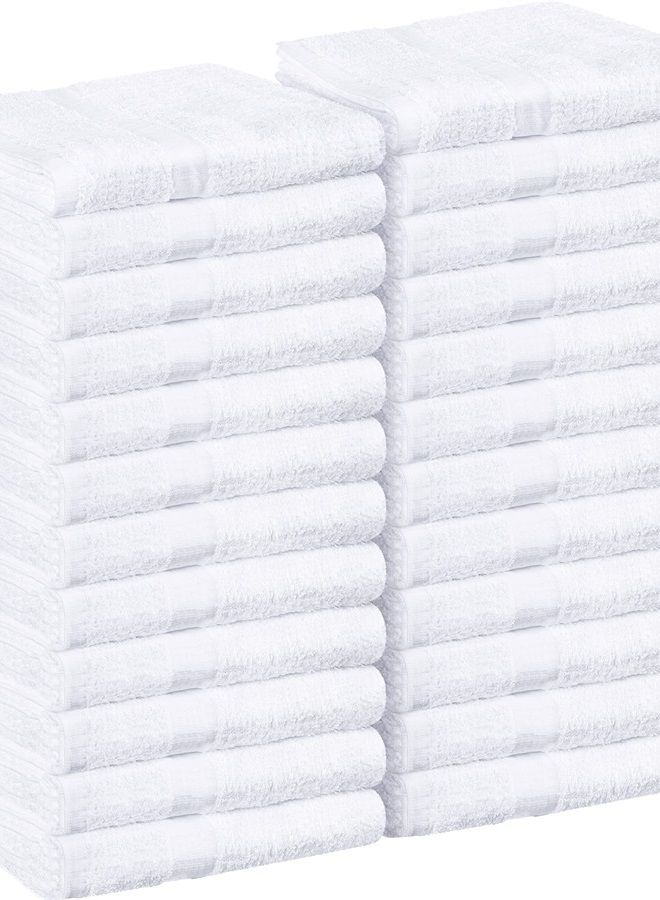 Utopia Towels White Salon Towels, Pack of 24 (Not Bleach Proof, 16 x 27 Inches) Highly Absorbent Towels for Hand, Gym, Beauty, Spa, and Home Hair Care - Image 1