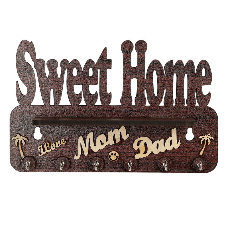 FAMS Wooden Key Holder with Mobile Holder Single Slot RAK Hook of 6 Size 127 inch
