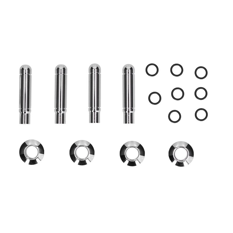 Acouto Car Door Lock Pin 8pcs Car ABS ChromePlated Silver Door Lock Pin with Cover ABS Chrome Interior Door Lock Knob Car Door Lock Pin Cover