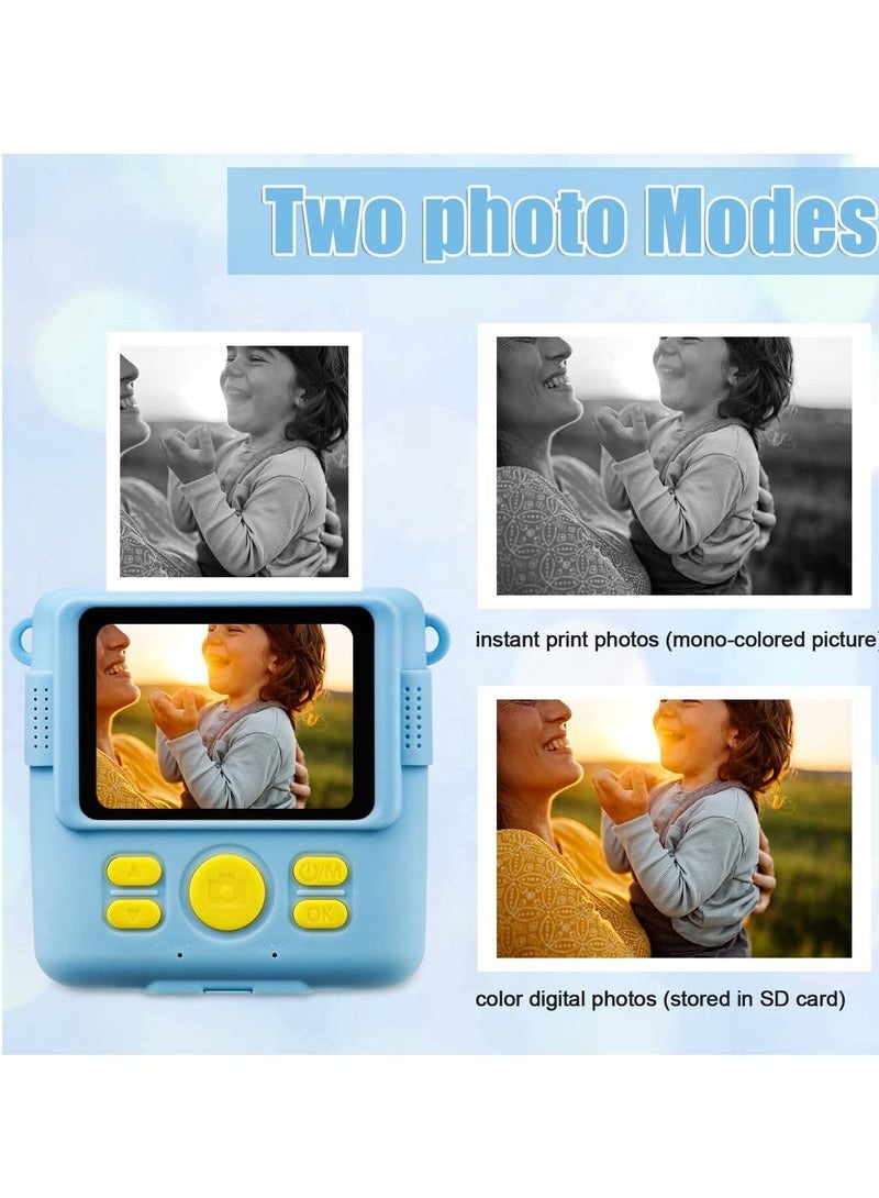 XiuWoo Kids Camera Instant Print Camera 1080P 2.4 Inch Screen Digital Children Video Camcorder Camera with 16X Digital Zoom, 32GB TF Card, Colored Pens Included - Image 2