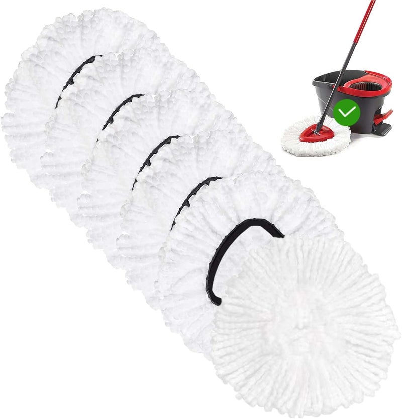 FOOKCIAN Spin Mop Replacement Head Mop Refill Compatible with Ocedar Triangle Swivel Mops Microfiber Swivel Mop Refill,Deep Clean,Machine Washable and Easy to Replace - Image 1