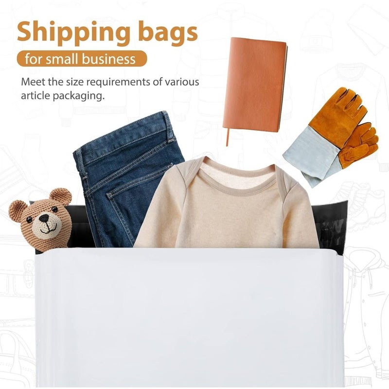 10pcs XL White Self-Sealing Mailing Bags High Elasticity Reinforced Edges Commercial - Image 4