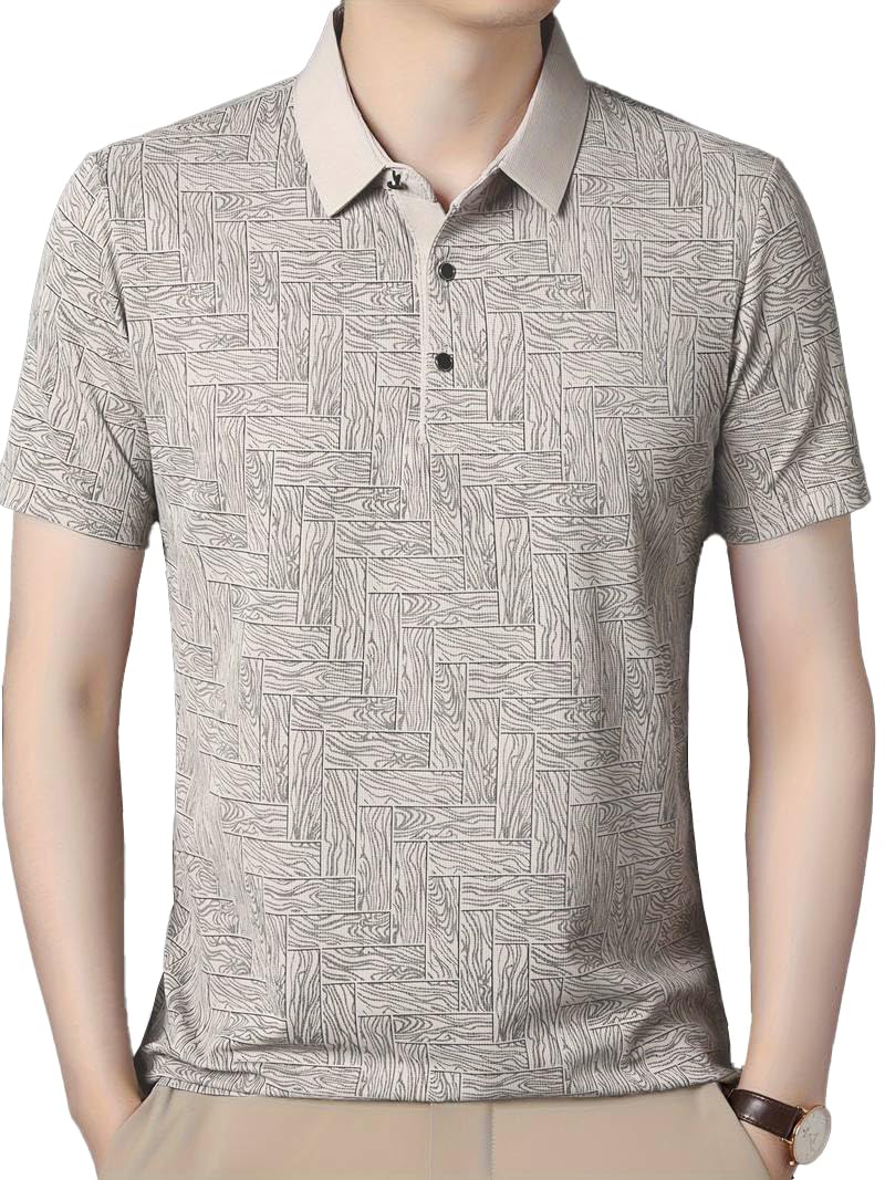 TOPLOT T Shirt for Men || Men Casual T-Shirt || Regular Fit || Printed Polo (Printed-Polo-5218-Grey-XXL) - Image 4