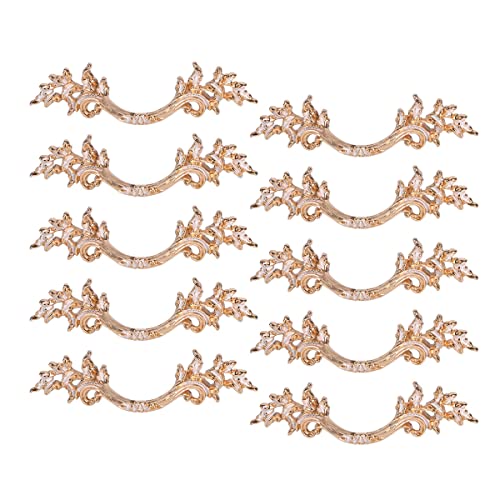 Fvstar 10pcs Antique Rose Gold Zinc Alloy Cabinet Pulls, Farmhouse Kitchen Cabinet Handles, Vintage Drawer Pulls and Knobs, 2.5 inch Hole Center - Image 1