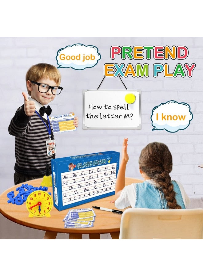 Alritz Alritz Pretend Play Teacher Set Classroom Learning Education Includes Reusable White Board Bell Clock and More, Be Teacher Student, for Boys Girls 5 6 7 8 9 10 11 12 +Years Old - Image 2