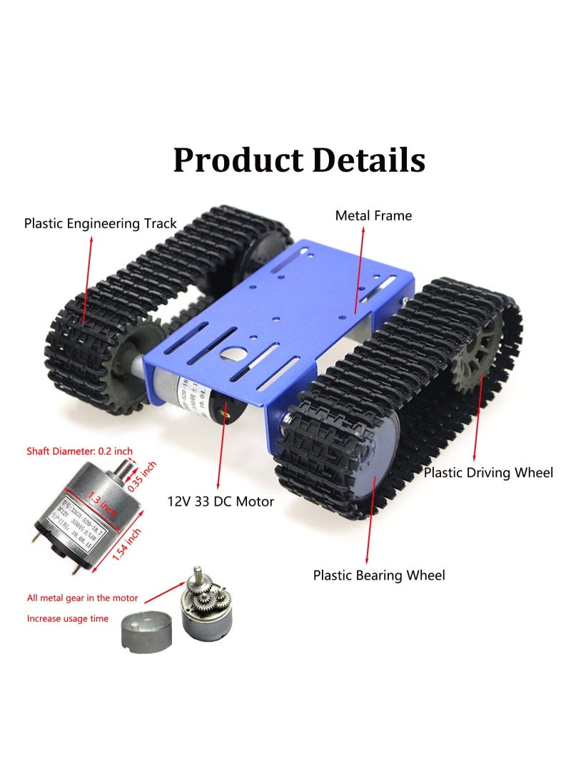 Smart DIY Tracked Robot Tank Kit with Remote Control and Motors for Arduino Raspberry Pi Microbit Python - Image 3