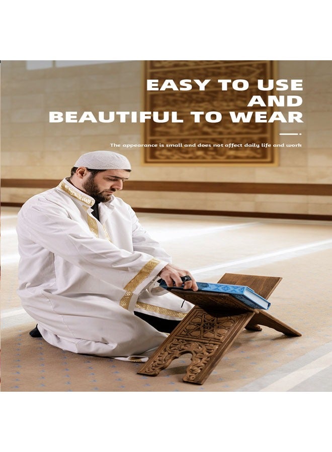 General Smart Qibla Muslim Tasbeeh Tasbih Zikr Ring with OLED Display Charging Dock, Islamic Electronics Zikir Prayer Reminder Finger Counter Ring with 5 Prayer Time Reminders (18mm)  - Image 5