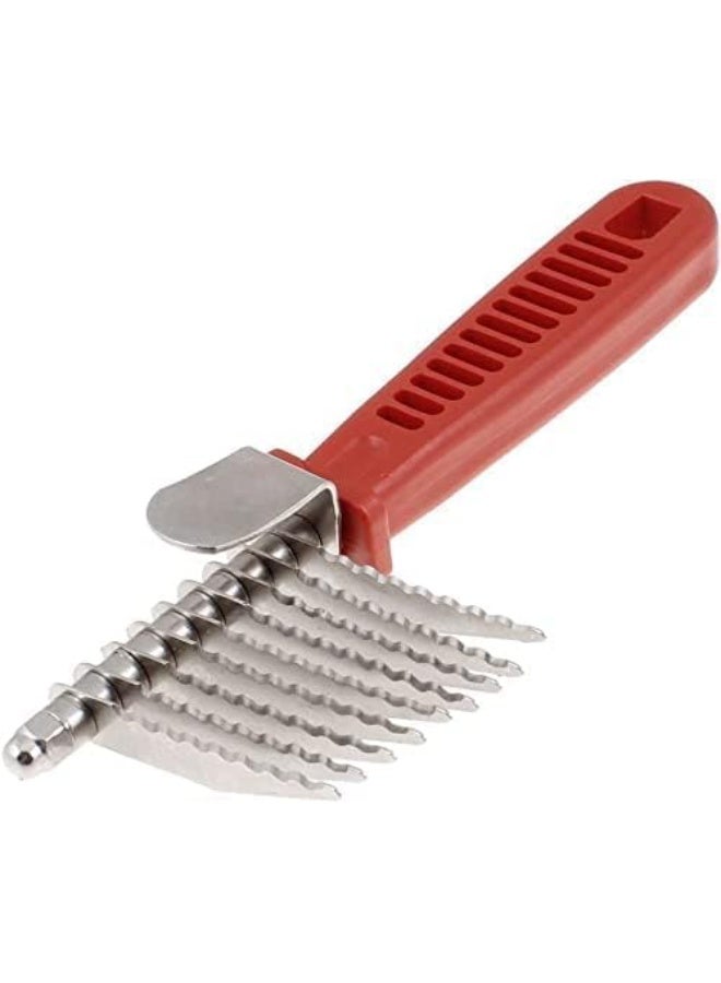 Pet Grooming Brush & Dematting Comb – Red Hair Brush for Dogs & Cats, Detangling & Shedding Tool for Puppies, Kittens & Small Pets - Image 1