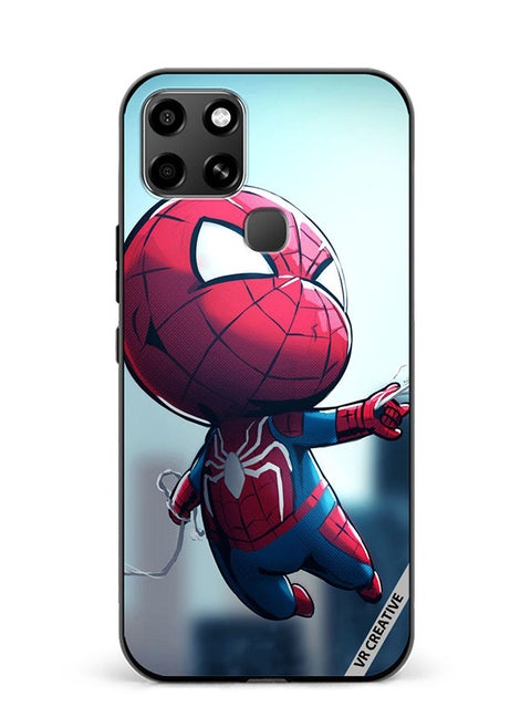 Protective Case Cover For Infinix Smart 6 Spiderman Design Multicolour