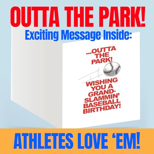 Play Strong BASEBALL BIRTHDAY Card 1-Pack (5x7) – Illustrated Sports Greeting Card with Envelope – Perfect for Baseball Players, Coaches & Fans – Great for Birthdays, Gifts & Team Parties - Image 3