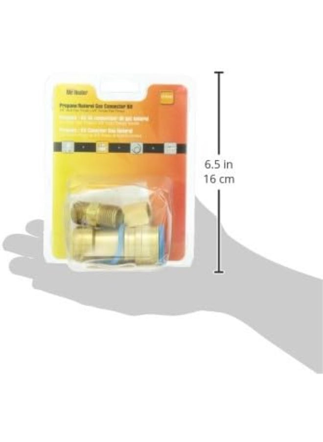 Mr. Heater Mr. Heater F276187 Propane/Natural Gas Connector Kit 3/8 Male Pipe Thread x 3/8" Female Pipe Thread,Brass,Regular  - Image 2